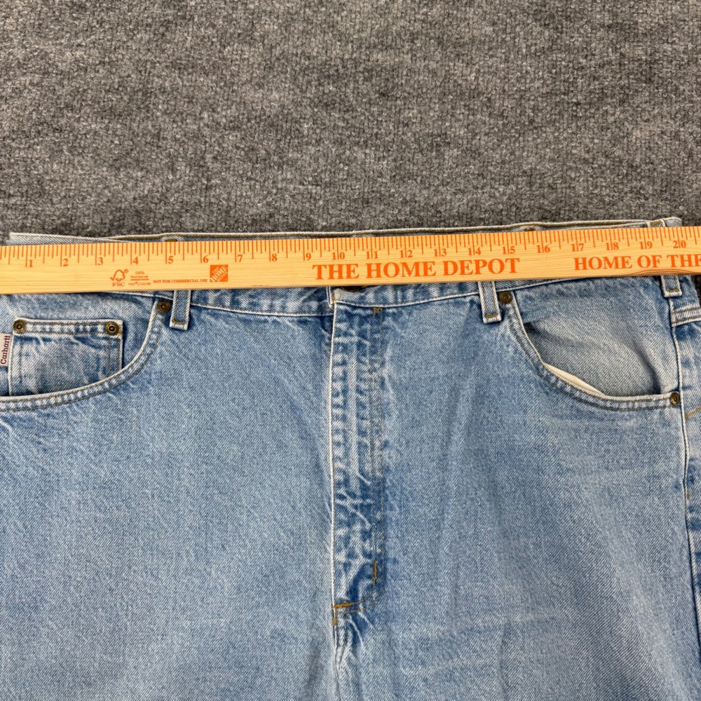 Carhartt Jeans Mens 42x30 Workwear Cotton Traditional Fit Light Blue Vintage 00s - Picture 5 of 11